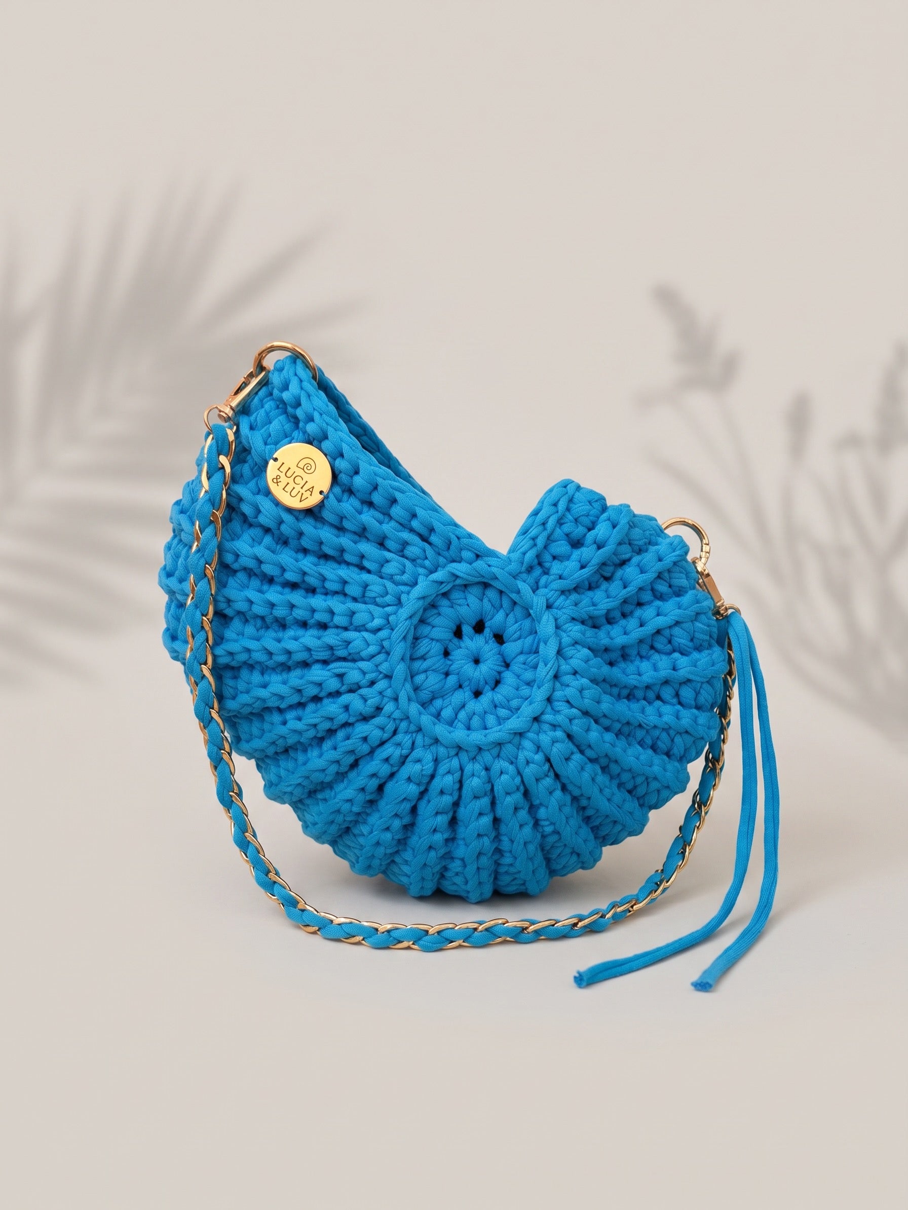 Muscheltasche Türkis Gold