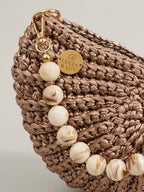 Muscheltasche Gold Beige