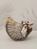 Muscheltasche Beige Braun