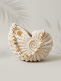 Muscheltasche Weiß Creme Gold